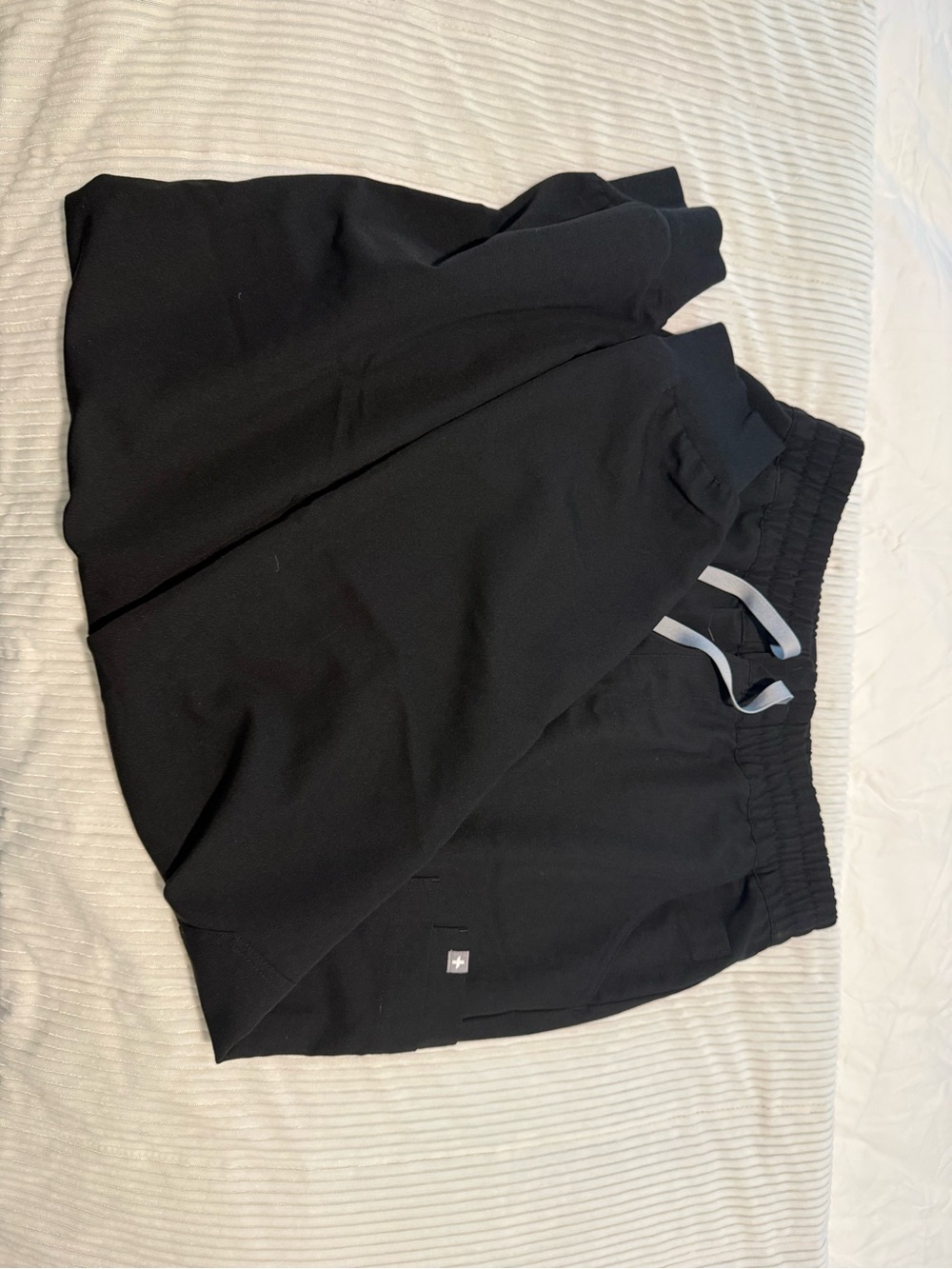 Figs Women's Black Athletic Shorts with Drawstring